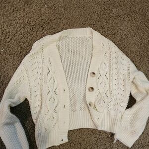 Women's Cream Knit Sweater